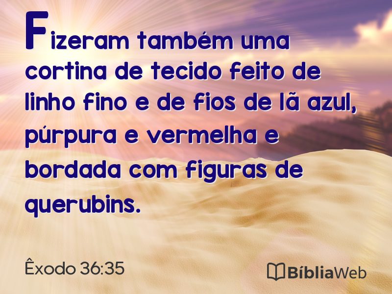 Êxodo 36:35 em imagem para compartilhar