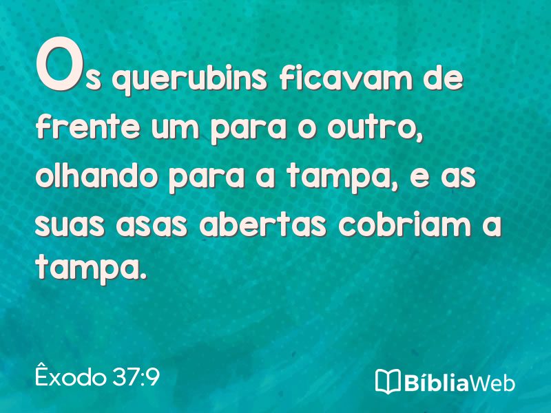 Êxodo 37:9 em imagem para compartilhar