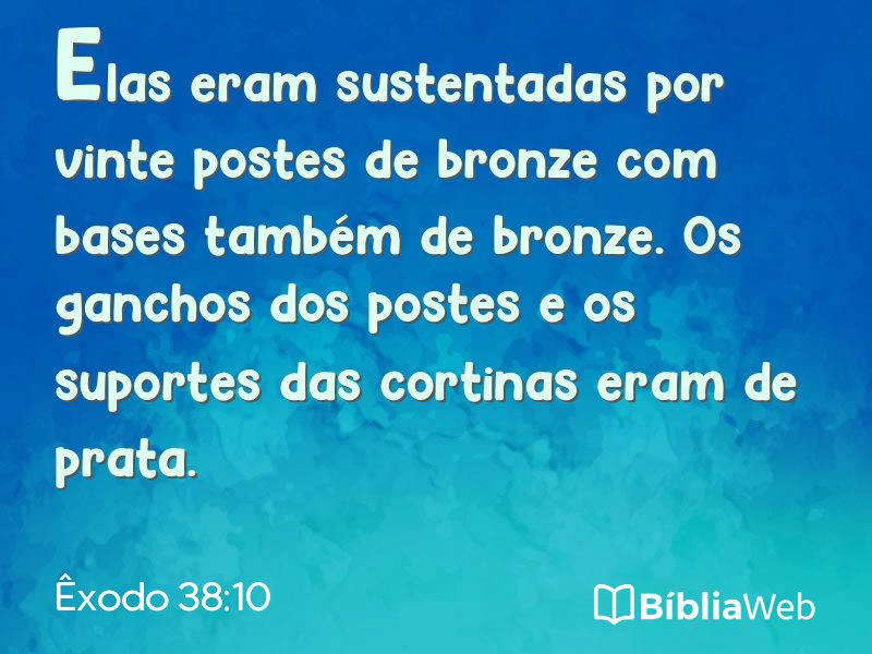 Êxodo 38:10 em imagem para compartilhar
