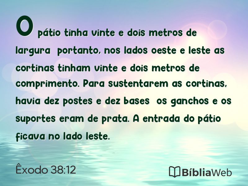 Êxodo 38:12 em imagem para compartilhar