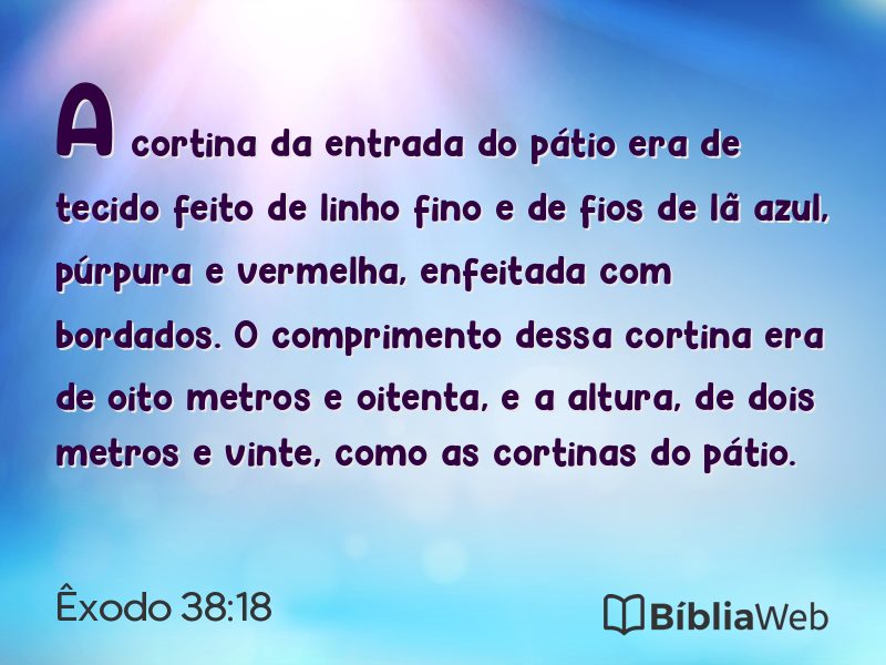Êxodo 38:18 em imagem para compartilhar