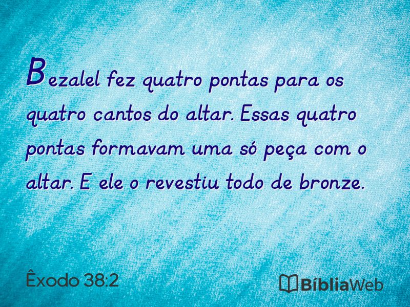 Êxodo 38:2 em imagem para compartilhar