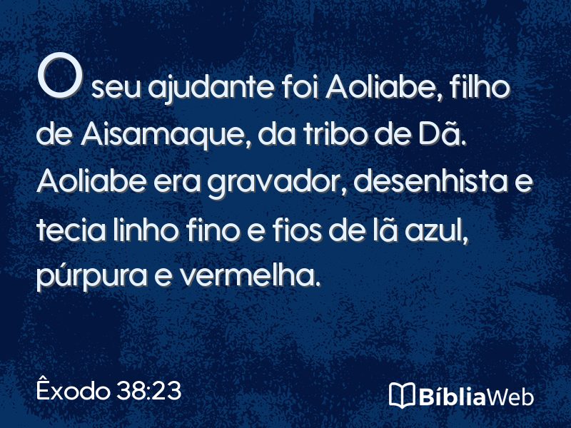 Êxodo 38:23 em imagem para compartilhar
