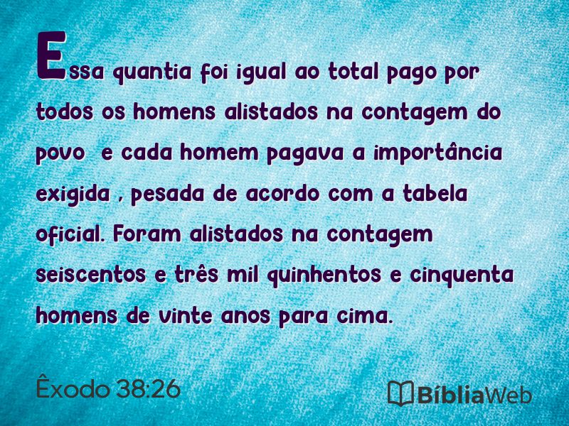 Êxodo 38:26 em imagem para compartilhar