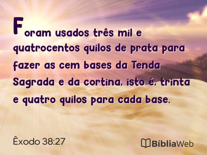 Êxodo 38:27 em imagem para compartilhar