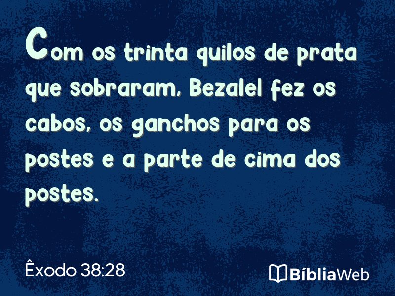 Êxodo 38:28 em imagem para compartilhar