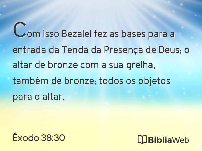 Êxodo 38:30 em imagem para compartilhar