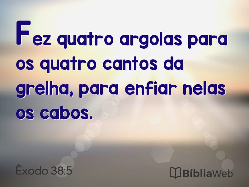 Êxodo 38:5 em imagem para compartilhar