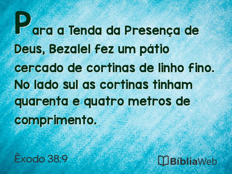 Êxodo 38:9 em imagem para compartilhar