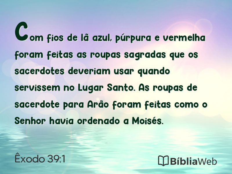 Êxodo 39:1 em imagem para compartilhar