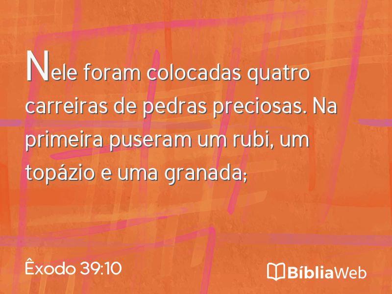 Êxodo 39:10 em imagem para compartilhar