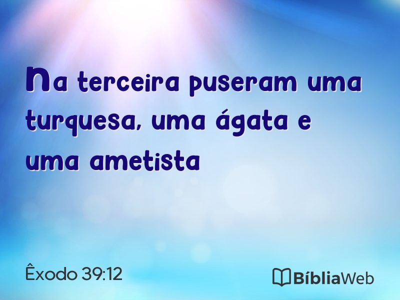 Êxodo 39:12 em imagem para compartilhar