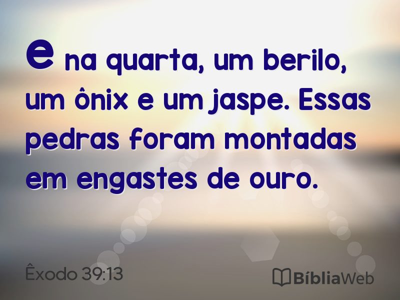 Êxodo 39:13 em imagem para compartilhar