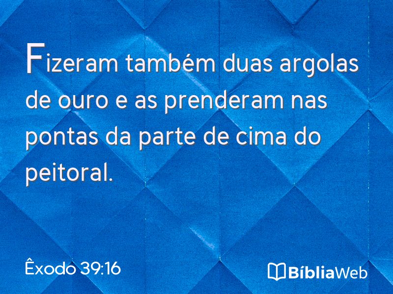 Êxodo 39:16 em imagem para compartilhar