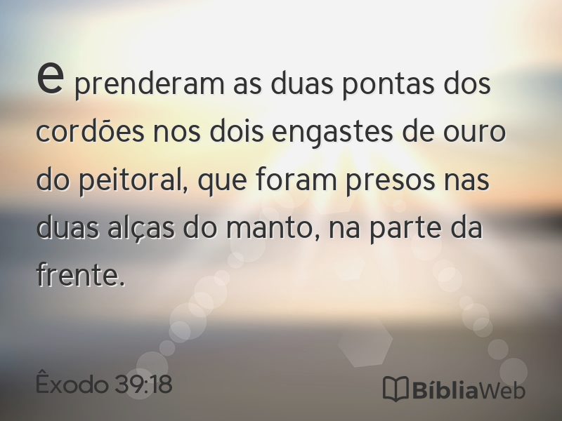 Êxodo 39:18 em imagem para compartilhar