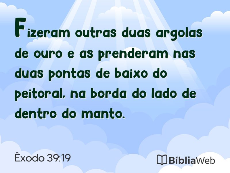Êxodo 39:19 em imagem para compartilhar