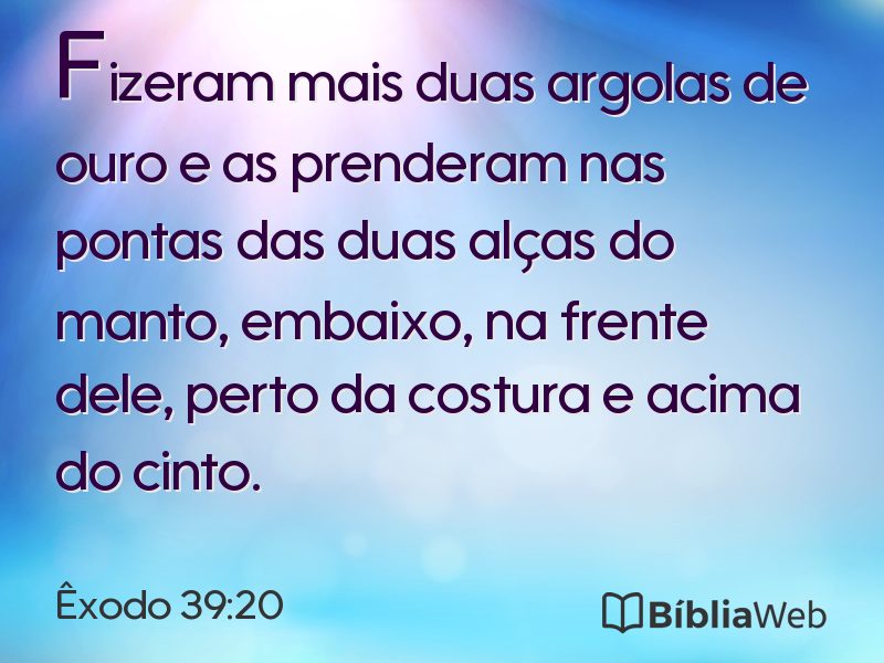 Êxodo 39:20 em imagem para compartilhar