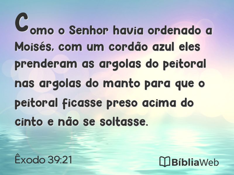 Êxodo 39:21 em imagem para compartilhar