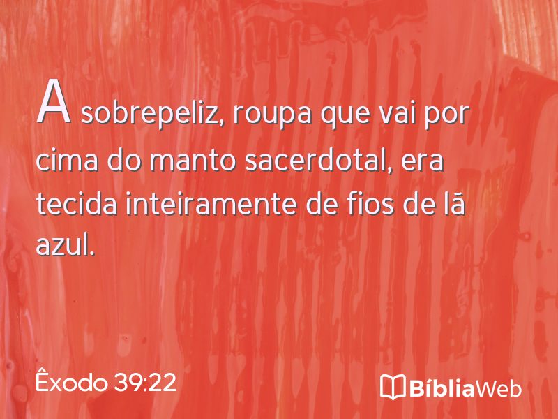 Êxodo 39:22 em imagem para compartilhar