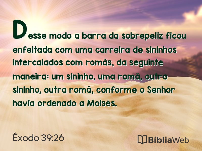 Êxodo 39:26 em imagem para compartilhar