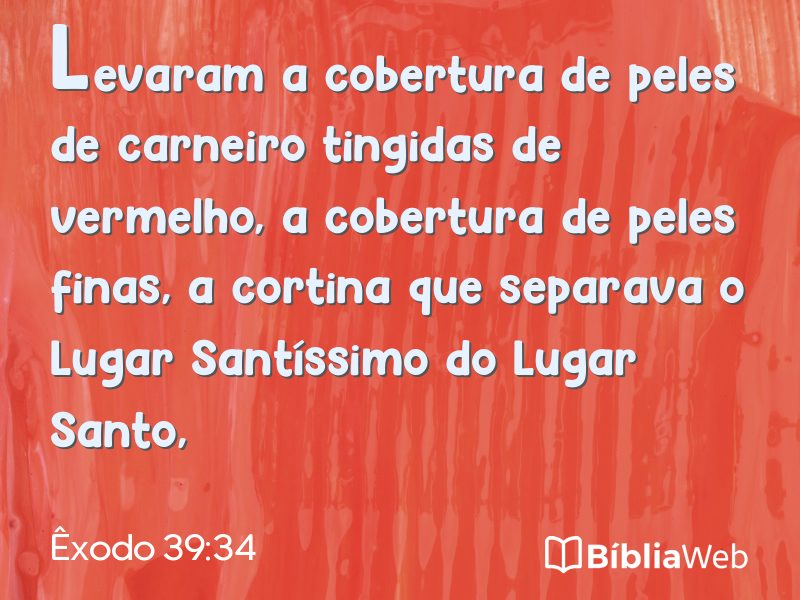 Êxodo 39:34 em imagem para compartilhar