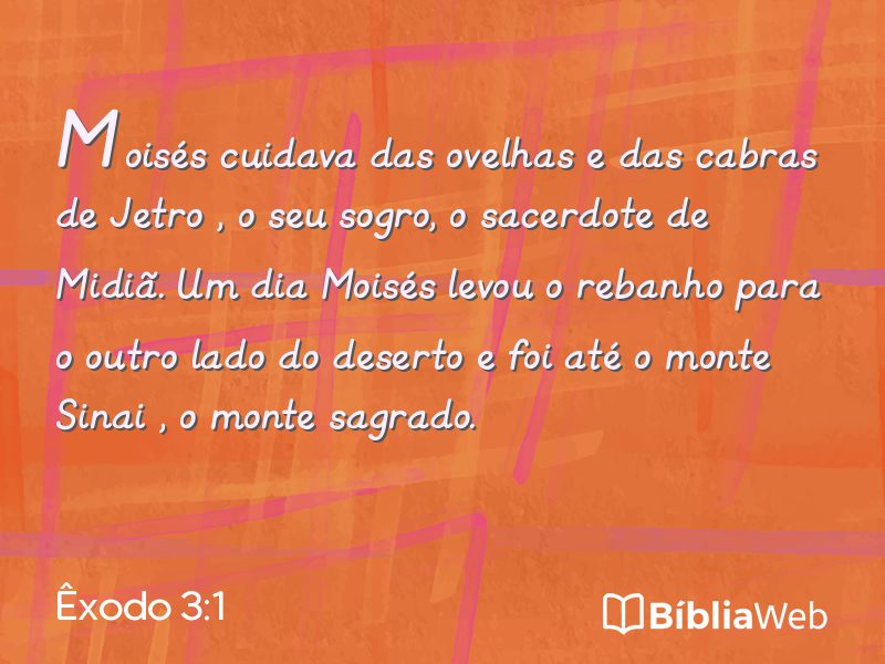 Êxodo 3:1 em imagem para compartilhar