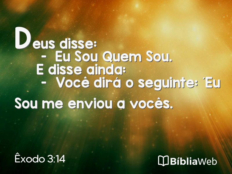 Êxodo 3:14 em imagem para compartilhar
