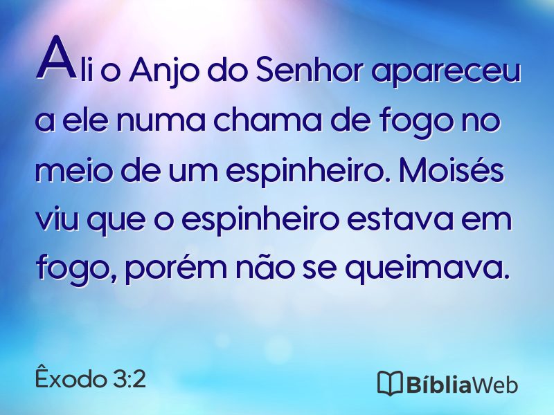 Êxodo 3:2 em imagem para compartilhar