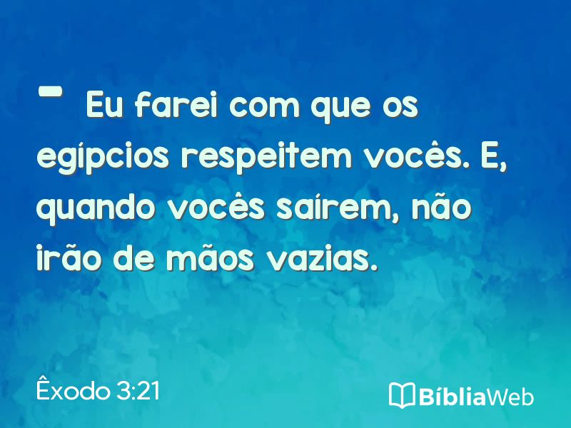 Êxodo 3:21 em imagem para compartilhar