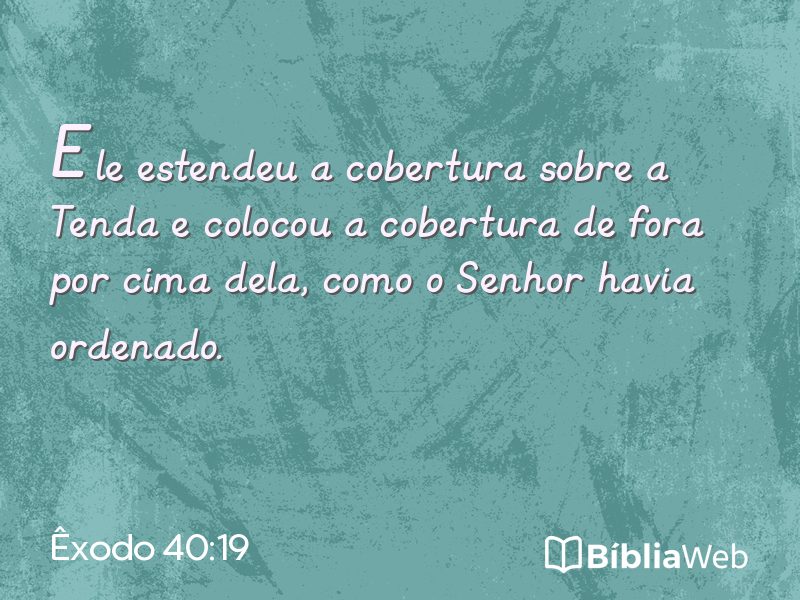 Êxodo 40:19 em imagem para compartilhar