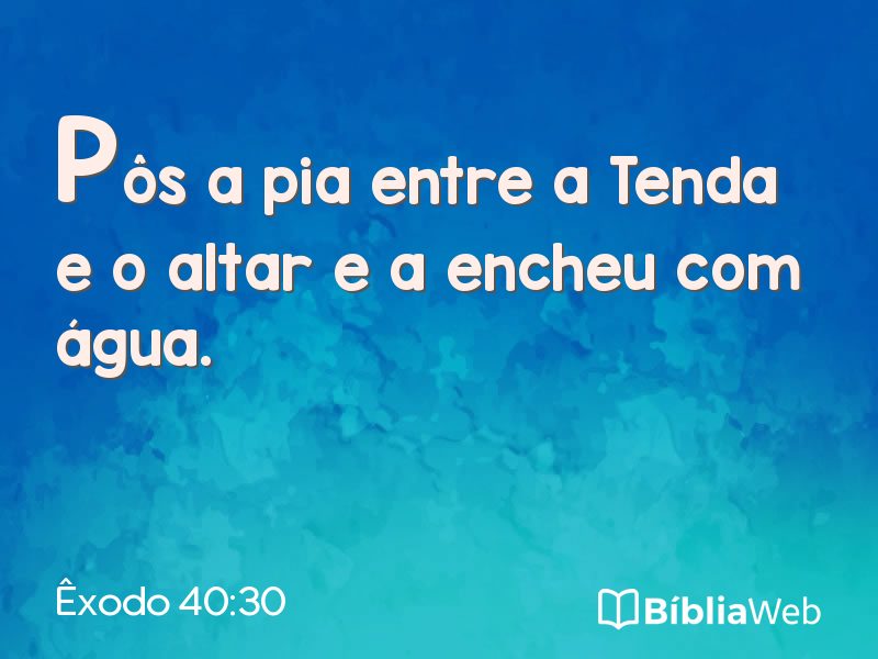 Êxodo 40:30 em imagem para compartilhar