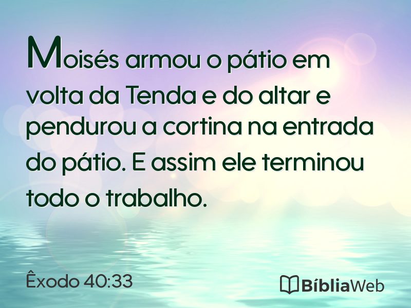 Êxodo 40:33 em imagem para compartilhar