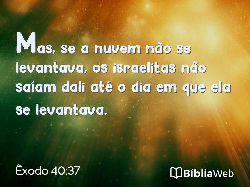 Êxodo 40:37 em imagem para compartilhar