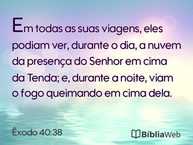 Êxodo 40:38 em imagem para compartilhar