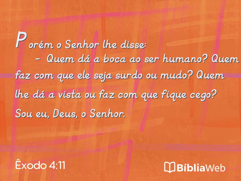 Êxodo 4:11 em imagem para compartilhar