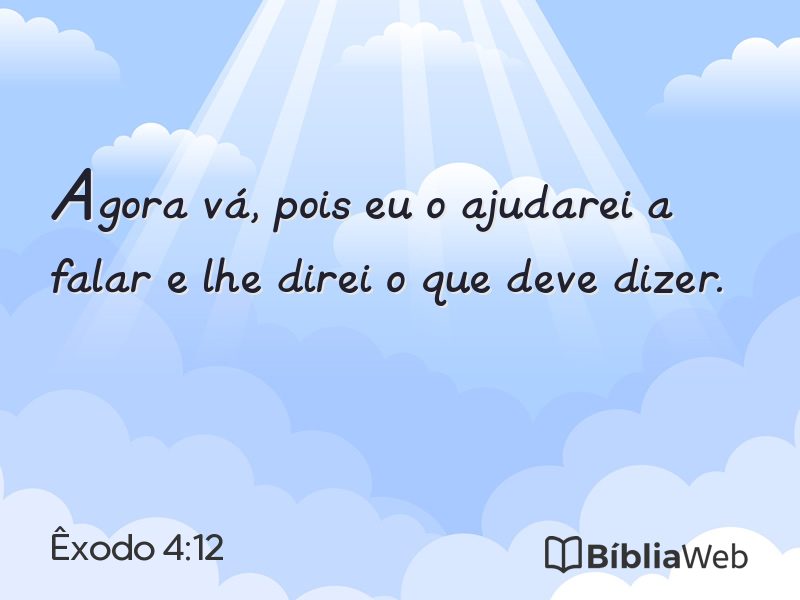 Êxodo 4:12 em imagem para compartilhar