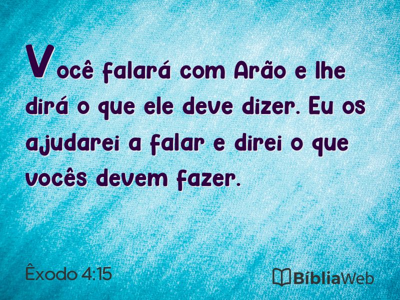 Êxodo 4:15 em imagem para compartilhar