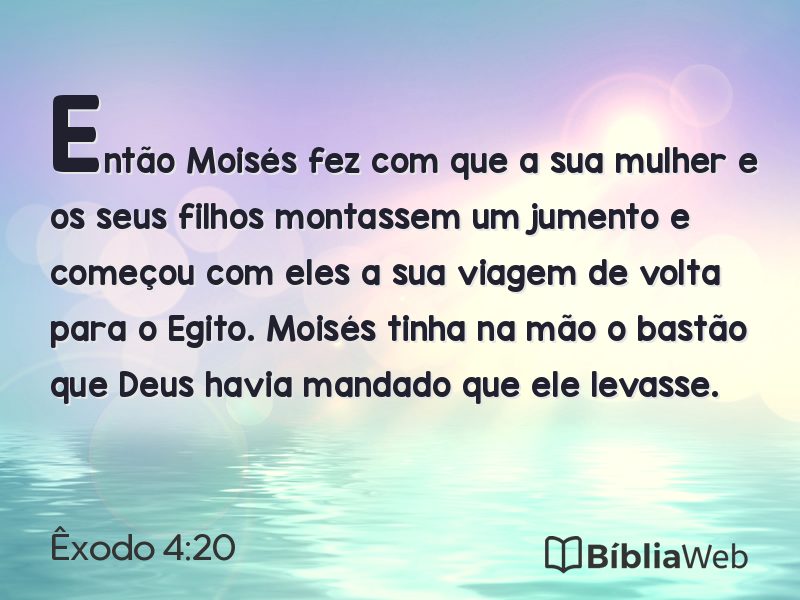 Êxodo 4:20 em imagem para compartilhar