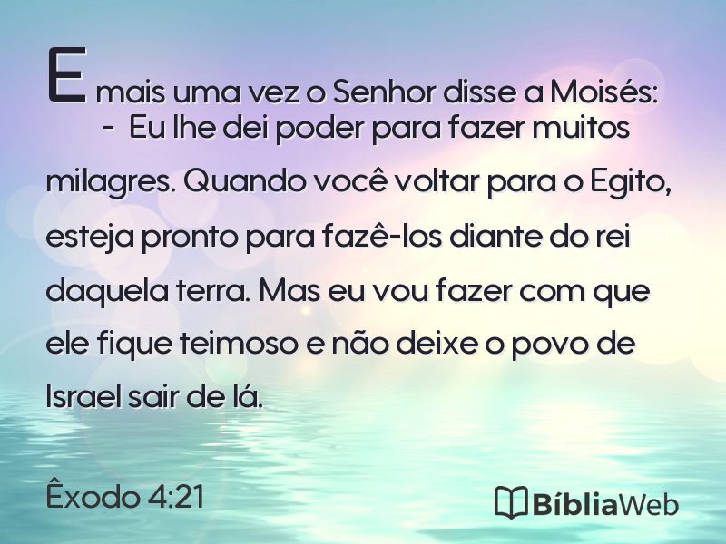 Êxodo 4:21 em imagem para compartilhar