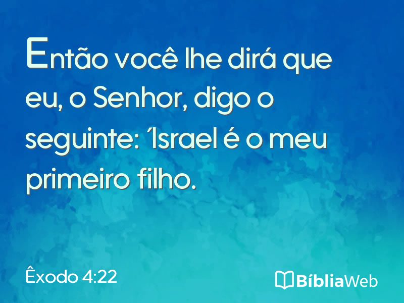 Êxodo 4:22 em imagem para compartilhar