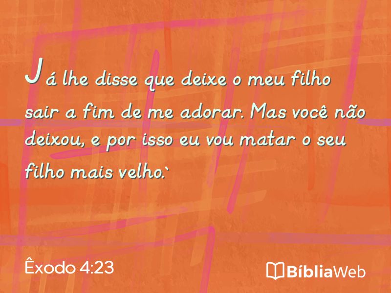 Êxodo 4:23 em imagem para compartilhar