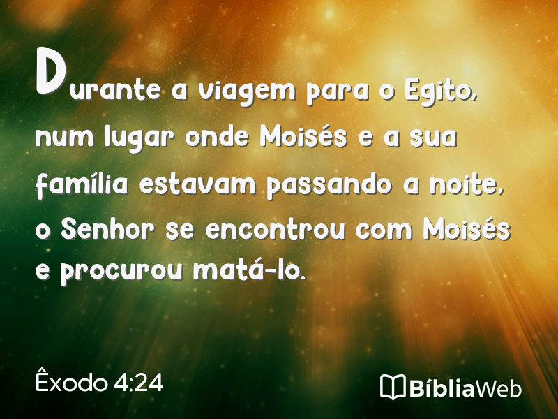 Êxodo 4:24 em imagem para compartilhar