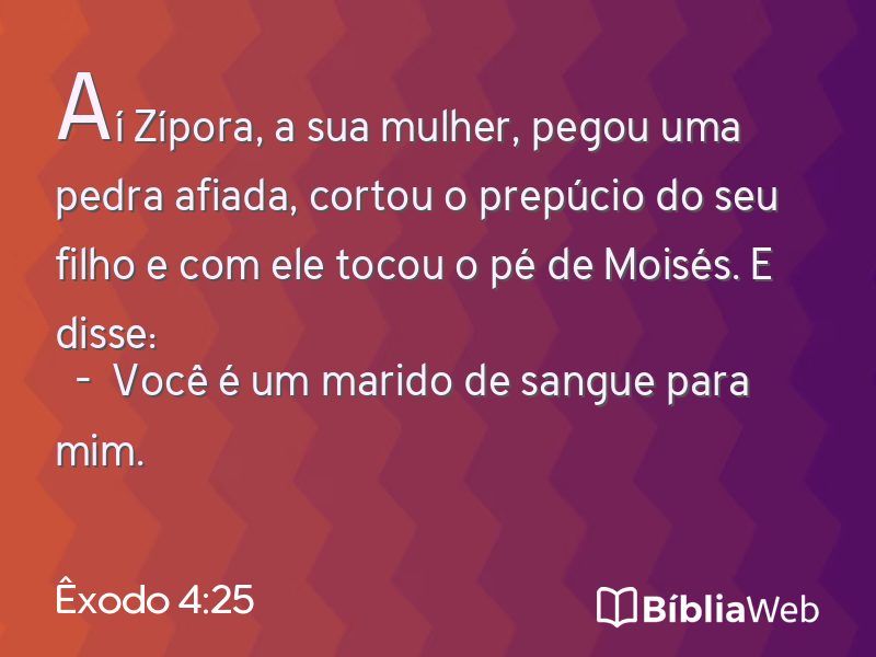 Êxodo 4:25 em imagem para compartilhar