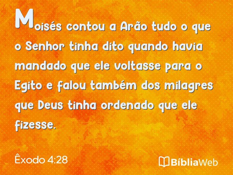 Êxodo 4:28 em imagem para compartilhar