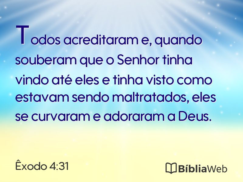 Êxodo 4:31 em imagem para compartilhar