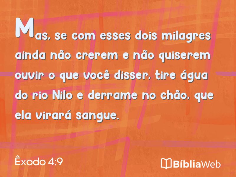 Êxodo 4:9 em imagem para compartilhar