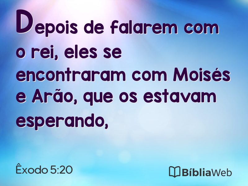 Êxodo 5:20 em imagem para compartilhar