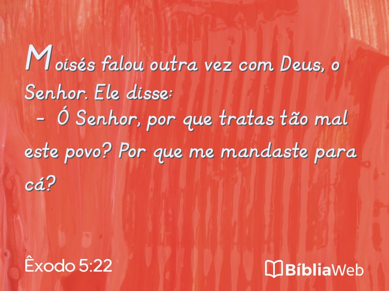 Êxodo 5:22 em imagem para compartilhar