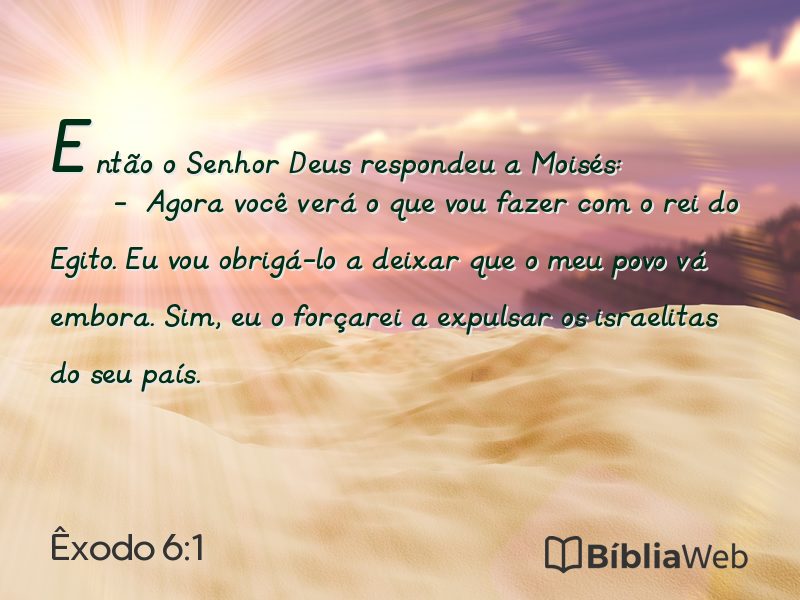 Êxodo 6:1 em imagem para compartilhar