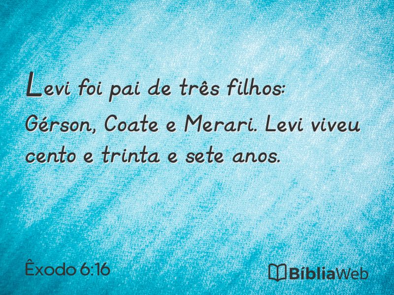 Êxodo 6:16 em imagem para compartilhar